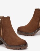 vices Botine Maro cu toc bloc Boho cu fermoar Kodra