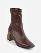 vices Botine maro cu toc conic cu carâmb elastic Giolaria