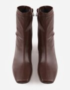 vices Botine maro cu toc conic cu carâmb elastic Giolaria