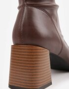 vices Botine maro cu toc conic cu carâmb elastic Giolaria