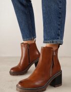 vices Botine Maro cu Toc cu Fermoar Decorativ Leriene