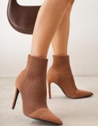 vices Botine Maro cu toc cui cu carâmb tricotat elastic Dedanna