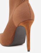 vices Botine Maro cu toc cui cu carâmb tricotat elastic Dedanna