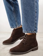 vices Botine Maro închis cu un croi clasic de bocanci din imitație de piele întoarsă Ativitta