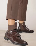 vices Botine Maro tip Ghete cu model Piele de crocodil Alirriva