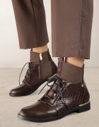 vices Botine Maro tip Ghete cu model Piele de crocodil Alirriva