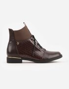 vices Botine Maro tip Ghete cu model Piele de crocodil Alirriva
