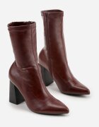 vices Botine mulate bordou cu toc gros Nevitte