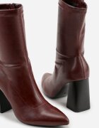 vices Botine mulate bordou cu toc gros Nevitte