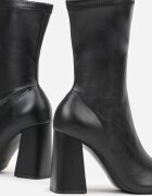 vices Botine Negre Aderente cu Toc Gros Nevitte