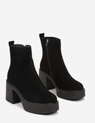 vices Botine Negre Casual cu toc gros și platformă Dansee