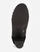 vices Botine Negre cu plasă cu toc gros Sovhira