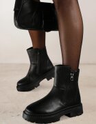vices Botine Negre cu Platformă cu Fermoar Decorativ lateral Tarienne