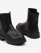 vices Botine Negre cu Platformă cu Fermoar Decorativ lateral Tarienne