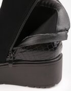 vices Botine Negre cu platformă cu model în relief Faleressa