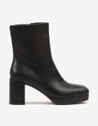 vices Botine Negre cu platformă și toc decorate cu vârf pătrat Faleanna