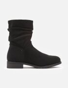 vices Botine negre cu Talpă Plată decorate cu carâmbul încrețit Lerisana