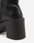 vices Botine Negre cu tijă mulată pe toc gros și platformă Russona