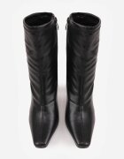 vices Botine Negre cu toc bloc cu carâmb mulat Liliathra