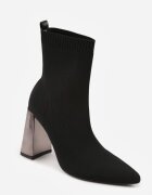 vices Botine Negre cu toc bloc cu carâmb tip șosetă Falacesa
