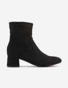 vices Botine Negre cu toc bloc decorate cu cusături Ariske