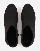 vices Botine Negre cu toc bloc decorate cu cusături Ariske