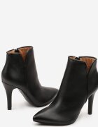 vices Botine Negre cu toc cui din piele ecologică cu vârf ascuțit Yegene