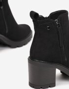 vices Botine Negre cu toc gros Boho cu fermoar Kodra