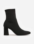vices Botine Negre cu toc gros cu carâmb tip șosetă Adanelle