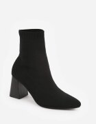 vices Botine Negre cu toc gros cu carâmb tip șosetă Adanelle