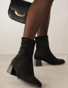 vices Botine Negre cu toc gros cu vârful pătrat Jozelinetta