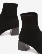 vices Botine Negre cu toc gros cu vârful pătrat Jozelinetta