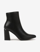 vices Botine Negre cu toc gros Ornamentate cu cusături Illvine