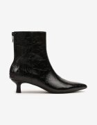 vices Botine Negre cu toc pisicuță Decorate cu imprimeu în relief Zaidora