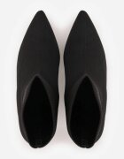 vices Botine Negre cu toc stiletto cu bijuterii cu tijă tip șosetă și vârf ascuțit Tififre