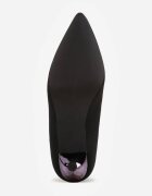 vices Botine Negre cu toc stiletto cu bijuterii cu tijă tip șosetă și vârf ascuțit Tififre