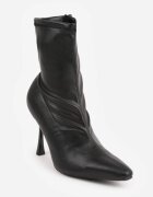 vices Botine Negre cu Toc Stiletto cu Carâmb Aderent Adonella