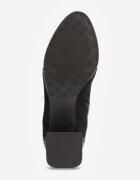 vices Botine Negre de tip Ghete pe Toc Gros decorate cu Elemente Lăcuite Adenella