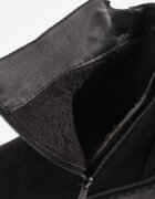 vices Botine Negre din Ecosuede cu platformă cu fermoar decorativ lateral Tarienne