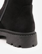 vices Botine Negre din Ecosuede cu platformă cu fermoar decorativ lateral Tarienne
