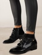 vices Botine Negre Elegante cu șireturi Vlerrie