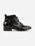 vices Botine Negre Elegante cu șireturi Vlerrie