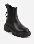 vices Botine Negre Ghete Chelsea cu Platformă Decorate cu Aplicație Metalică Zaidera
