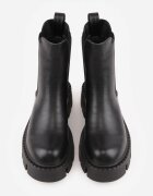 vices Botine Negre Ghete Chelsea cu Platformă Decorate cu Aplicație Metalică Zaidera