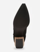 vices Botine negre în stil cowboy pe toc conic decorate cu broderie Xalfedi
