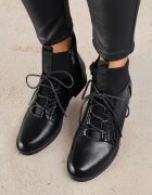vices Botine Negre în stil ghete cu model piele de crocodil Alirriva