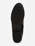 vices Botine Negre în stil ghete cu model piele de crocodil Alirriva