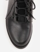 vices Botine Negre în stil ghete cu model piele de crocodil Alirriva