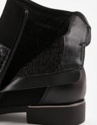 vices Botine Negre în stil ghete cu model piele de crocodil Alirriva