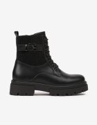vices Botine Negre în stil worker Grunge Eiase